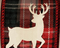 BUCKS RD GRN PLD-2.5” WR
This bow is for a Christmas collection. Streamers will be solid ribbon in the colors of red, green and white. If available, a coordinating text streamer could be added.