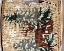 BUCKS TREES TAN LIN-2.5” WR
This bow is for a Christmas collection. Streamers will be solid ribbon in the colors of green, brown and white. If available, a coordinating text streamer could be added.