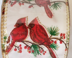 CARD HOLLY BRAN WH SAT-2.5” WR
This bow would be used for a Christmas collection. Streamers will be solid ribbon in the colors of red, green and white. If available, a coordinating text streamer could be added.