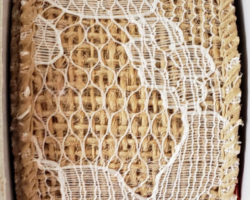 FLWR LACE BRLP-1.5” WR
This bow could be used for any occasion. Streamers will be solid ribbons in the colors of white and tan. If available, a coordinating text streamer for the desired occasion could be added.