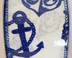 GLT BLU ANKRS IVY LIN-2.5” WR
This bow could be used for any occasion including a beach theme collection. Streamers will be solid ribbon in the colors of blue and white. If available, a coordinating text streamer for the desired occasion could be added.