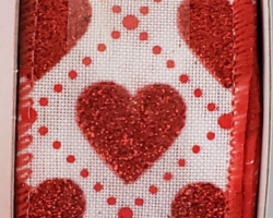 GLT RD HRTS WH LIN-1.5” WR
This bow could be used for Valentine’s Day or anniversary. Streamers will be solid ribbon in the colors of red and white. If available, a coordinating text streamer for the desired occasion could be added.