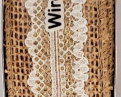 LACE BRLP-1.5” WR
This bow could be used for any occasion. Streamers will be solid ribbon in white and shades of brown. If available, a coordinating text streamer for the desired occasion could be added.