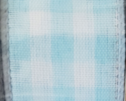 LT BLU WH GING-1.5” WR
This bow could be used for any occasion. Streamers will be solid ribbon in the colors of blue and white. If available, a coordinating text streamer could be added.