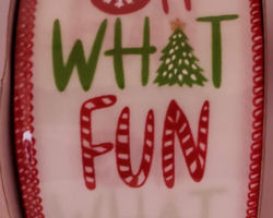 O WAT FUN TXT WH SAT-2.5” WR
This bow is for a Christmas collection. Streamers will be solid ribbon in the colors of red, green and white. If available, coordinating printed streamers could be added.
