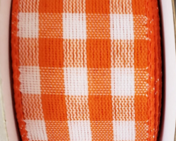 ORNG WH GING-1.5” WR
This bow could be used for any occasion. Streamers will be solid ribbon in the colors of orange and white. If available, a coordinating text streamer for the desired occasion could be added.
