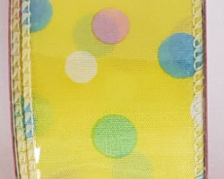 PASTEL DTS YEL SAT-1.5” WR
This bow could be used for any occasion including Easter. Streamers will be solid ribbon in coordinating colors. If available, a coordinating text streamer for the desired occasion could be added.