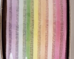 PASTEL RNBW STRP SHR-1.5” WR
This bow could be used for any occasion including Easter. Streamers will be solid ribbon in coordinating colors. If available, a coordinating text streamer for the desired occasion could be added.