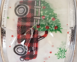 PLD CMAS TRK WH SAT-2.5” WR
This bow is for Christmas. Streamers will be solid ribbon in the colors of red, black, green and white. If available, a coordinating text streamer could be added.