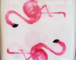 PNK FLMGOS WH SAT-1.5” WR
This bow could be for summer or a flamingo collection. Streamers will be solid ribbon in the colors of pink and white. If available, a coordinating text streamer for the desired occasion could be added.