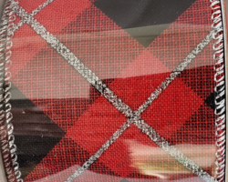 RD BLK SLVR-2.5” WR
This bow could be used for any occasion including Christmas. Streamers will be solid ribbon in the colors of red, black, and silver. If available, a coordinating text streamer for the desired occasion could be added.