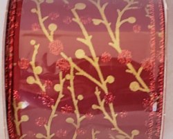 RD GLD HOLLY BRAN RD SAT-2.5” WR
This bow is for Christmas. Streamers will be solid ribbon in the colors of red and gold. If available, a coordinating text streamer could be added.