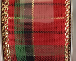 RD GRN PLD-1.5” WR
This bow is for Christmas. Streamers will be solid ribbon in the colors of red, green and gold. If available, a coordinating text streamer could be added.