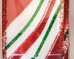 RD GRN STRPS WH SAT-1.5” WR
This bow is for Christmas. Streamers will be solid ribbon in the colors of red, green and white. If available, a coordinating text streamer could be added.