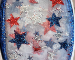 RD SLVR BLU STARS WH SHR-2.5” WR
This bow could be used for Fourth of July or Patriotic events. Streamers will be solid ribbon in the colors of red, white, and blue. If available, a coordinating text streamer could be added.