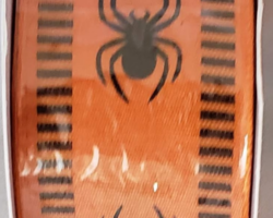 SPDR ORNG SAT-1.5” WR
This bow is for Halloween. Streamers will be solid ribbon in the colors of orange and black. If available, a coordinating text streamer could be added.