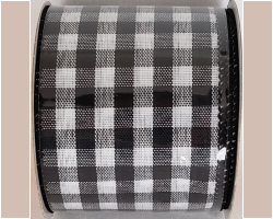BLK WH GING-2.5" WR This bow could be used for any occasion. Streamers will be solid ribbon in the colors of black and white. If available, a coordinating text streamer for the desired occasion could be added.
