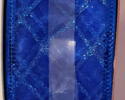 GLT DMND DK BLU SHR-2" WR This bow could be used for any occasion. Streamers will be solid ribbons in the shades of blue. If available, a coordinating text streamer for the desired occasion could be added.