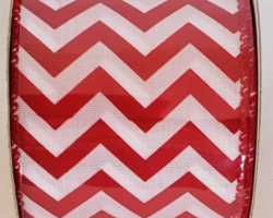 RD WH ZIG SAT-2.5” WR
This bow could be used for any occasion. Streamers will be solid ribbon in the colors of red and white. If available, a coordinating text streamer could be added.
