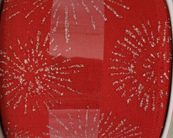 SLVR FRWRKS RD LIN-2.5” WR
This bow could be used for Fourth of July or Patriotic events. Streamers could be solid ribbon in the colors of red, white, and blue. If available, coordinating text streamer for the desired occasion could be added.