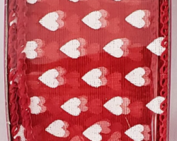 SM WH HRTS RD SHR-1.5” WR
This bow is for a Valentine’s Day collection. Streamers will be solid ribbon in the colors of red and white. If available, a coordinating text streamer could be added.