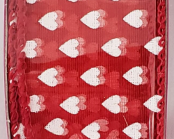 SM WH HRTS RD SHR-1.5” WR
This bow is for a Valentine’s Day collection. Streamers will be solid ribbon in the colors of red and white. If available, a coordinating text streamer could be added.
