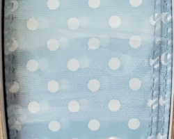 SM WH PLK DTS LT BLU SAT-1.5” WR
This bow could be used for any occasion. Streamers will be solid ribbon in the colors of blue and white. If available, a coordinating text streamer for the desired occasion could be added.