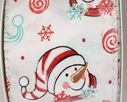 SNWMN FACES WH SAT-2.5” WR
This bow could be used for Christmas or winter collection. Streamers will be solid ribbon in the colors of red and white. If available, a coordinating text streamer for the desired occasion could be added.