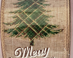 TREE MRY CMAS TXT TAN LIN-2.5” WR
This bow is for Christmas. Streamers will be solid ribbon in the colors of green, brown, white and tan.
