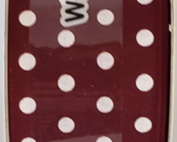 WH PLK DTS BURG SAT-1.5” WR
This bow could be used for any occasion. Streamers will be solid ribbon in the colors of burgundy and white. If available, a coordinating text streamer for the desired occasion could be added.