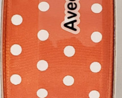 WH PLK DTS ORNG SAT-1.5” WR
This bow could be used for any occasion. Streamers will be solid ribbon in the colors of orange and white. If available, a coordinating text streamer for the desired occasion could be added.