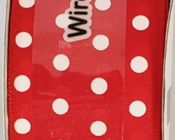 WH PLK DTS RD SAT-1.5” WR
This bow could be used for any occasion. Streamers will be solid ribbon in the colors of red and white. If available, a coordinating text streamer for the desired occasion could be added.