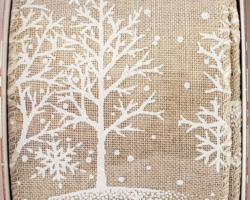 WNTR TREES TAN LIN-2.5” WR
This bow could be used for a Christmas or winter collection. Streamers will be solid ribbon in the colors of white and tan. If available, a coordinating text streamer for the desired occasion could be added.